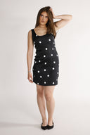 Dalia dress black and white polka dot