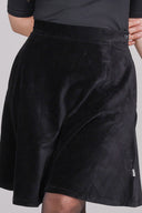 Dara black babycord skirt