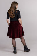 Dara burgundy babycord skirt