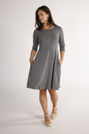 Denise's gray dress