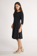 Denise's black dress