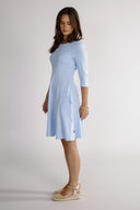 Denise's sky-blue dress