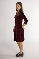 Elli burgundy babycord dress