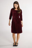 Elli burgundy babycord dress
