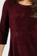 Elli burgundy babycord dress