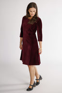 Elli burgundy babycord dress