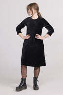 Evita black baby corduroy dress