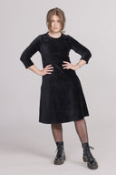 Evita black baby corduroy dress
