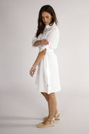 Fay white linen shirt dress
