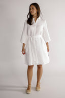 Fay white linen shirt dress