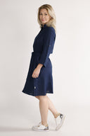 Fay navy linen shirt dress