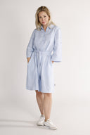 Fay sky blue linen shirt dress