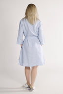 Fay sky blue linen shirt dress