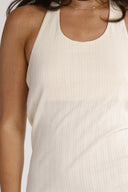 Franny cream halterneck dress