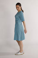 Alisha turquoise kjole med kløve