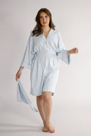 Gitte sky blue shirt dress