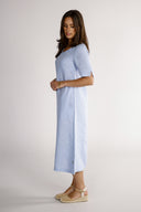 Gyda sky-blue linen dress