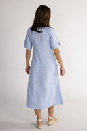 Gyda sky-blue linen dress