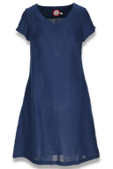 Hannalena navy blue linen dress