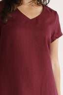 Hannalena plum linen dress