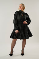 Angie sort poplin kjole