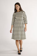 Ines Black and Cream Heart Dress