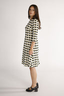 Ines Black and Cream Heart Dress