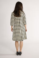 Ines Black and Cream Heart Dress