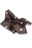 Iris shawl brown and pink dots