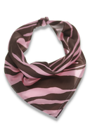 Iris shawl in brown and pink zebra