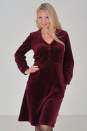 Janka burgundy velvet dress