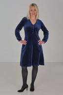 Janka navy velvet dress