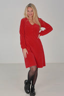 Janka red velvet dress