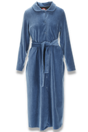 Joy denim-blue baby corduroy coat / shirt dress