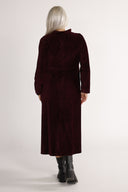 Joy burgundy babycord coat/shirt dress