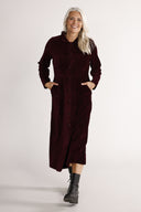 Joy burgundy babycord coat/shirt dress