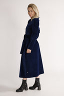 Joy navy blue baby corduroy coat / shirt dress