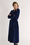 Joy navy blue baby corduroy coat / shirt dress