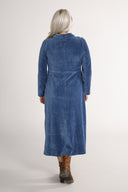 Joy denim-blue baby corduroy coat / shirt dress