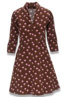 Clear brown and pink dress