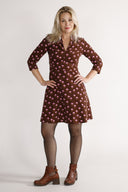 Clear brown and pink dress
