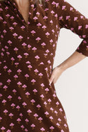Clear brown and pink dress