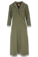 Kristine khaki midi-length dress
