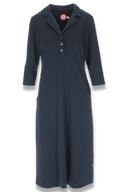 Kristine navy blue midi-length dress