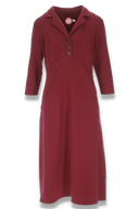 Kristine burgundy midi-length dress