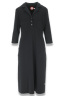 Kristine black midi-length dress