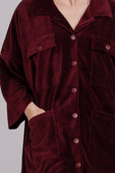 Lana burgundy baby corduroy jacket