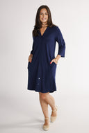 Lidunn blue viscose dress