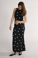 Lill skirt in black and white polka dots