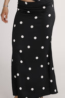 Lill skirt in black and white polka dots